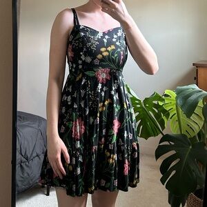 Old Navy Black Floral Mini Dress